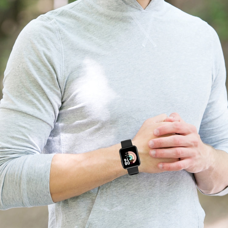 For Xiaomi Mi Watch Lite / Redmi Watch Silicone Watch Band, Size: One Size(Black)