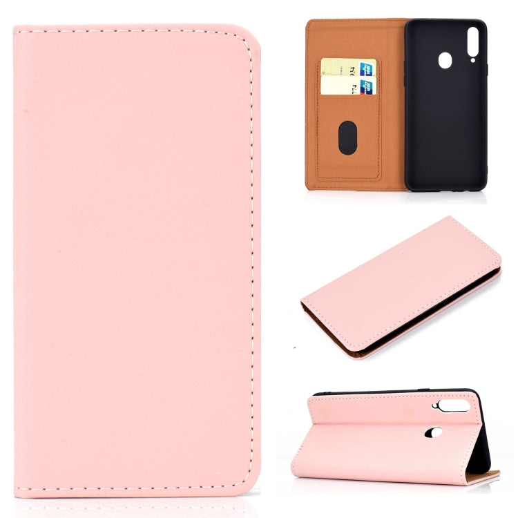 Solid Color Magnetic Horizontal Flip Leather Case with Card Slot & Holder, For Galaxy A10s, For Galaxy A30, For Galaxy A40, For Galaxy A50