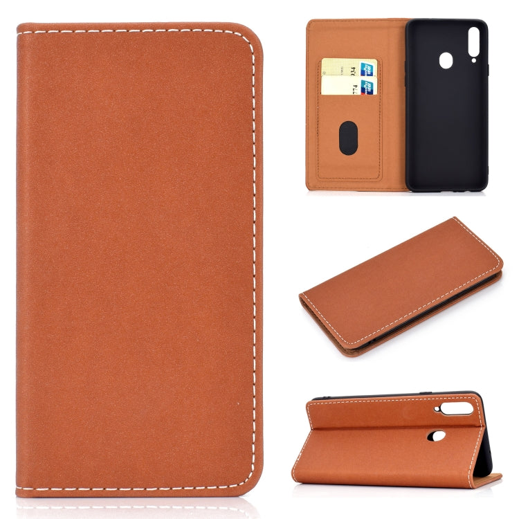 Solid Color Magnetic Horizontal Flip Leather Case with Card Slot & Holder, For Galaxy A10s, For Galaxy A30, For Galaxy A40, For Galaxy A50