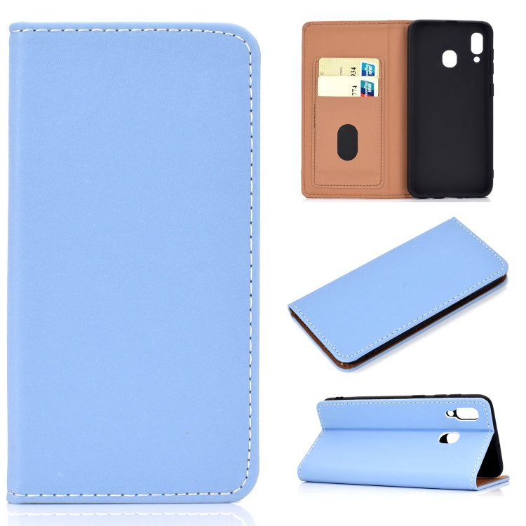 Solid Color Magnetic Horizontal Flip Leather Case with Card Slot & Holder, For Galaxy A10s, For Galaxy A30, For Galaxy A40, For Galaxy A50