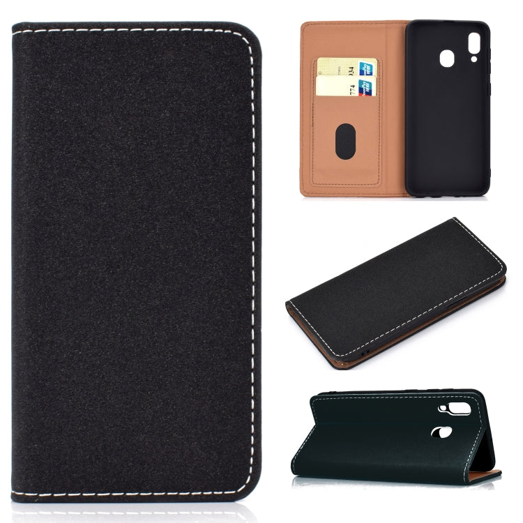 Solid Color Magnetic Horizontal Flip Leather Case with Card Slot & Holder, For Galaxy A10s, For Galaxy A30, For Galaxy A40, For Galaxy A50