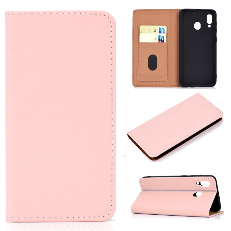 Solid Color Magnetic Horizontal Flip Leather Case with Card Slot & Holder, For Galaxy A10s, For Galaxy A30, For Galaxy A40, For Galaxy A50