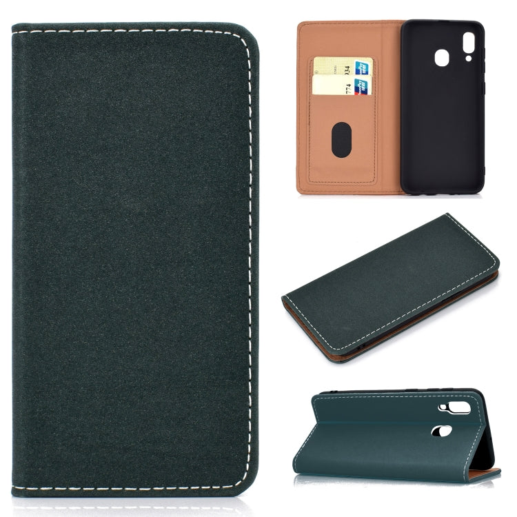 Solid Color Magnetic Horizontal Flip Leather Case with Card Slot & Holder, For Galaxy A10s, For Galaxy A30, For Galaxy A40, For Galaxy A50