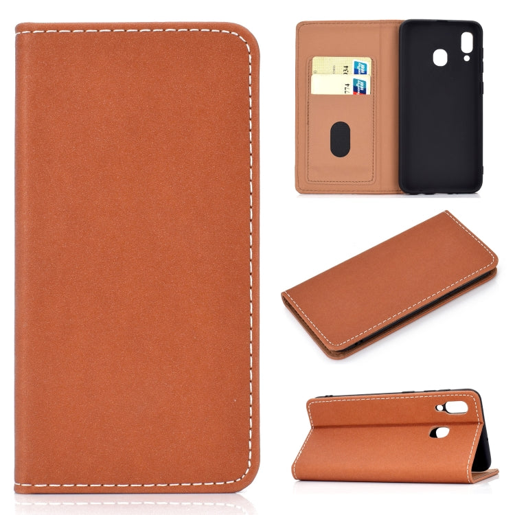 Solid Color Magnetic Horizontal Flip Leather Case with Card Slot & Holder, For Galaxy A10s, For Galaxy A30, For Galaxy A40, For Galaxy A50
