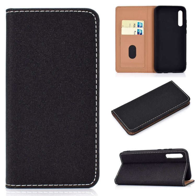 Solid Color Magnetic Horizontal Flip Leather Case with Card Slot & Holder, For Galaxy A10s, For Galaxy A30, For Galaxy A40, For Galaxy A50