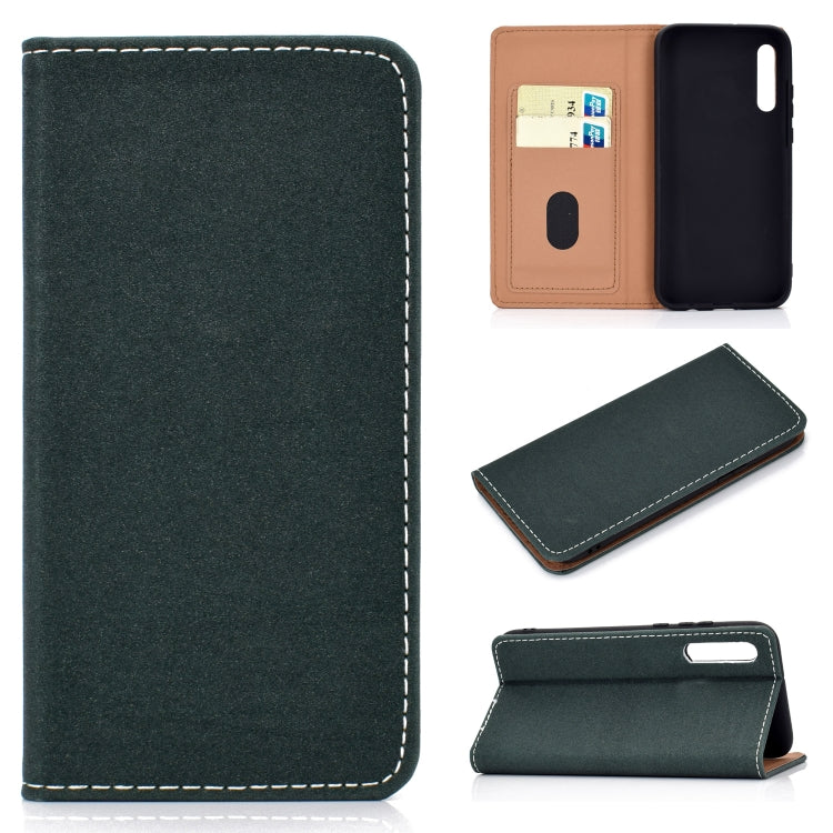 Solid Color Magnetic Horizontal Flip Leather Case with Card Slot & Holder, For Galaxy A10s, For Galaxy A30, For Galaxy A40, For Galaxy A50