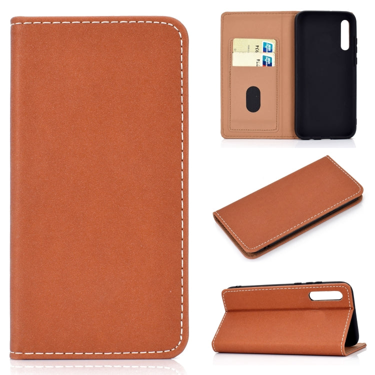 Solid Color Magnetic Horizontal Flip Leather Case with Card Slot & Holder, For Galaxy A10s, For Galaxy A30, For Galaxy A40, For Galaxy A50