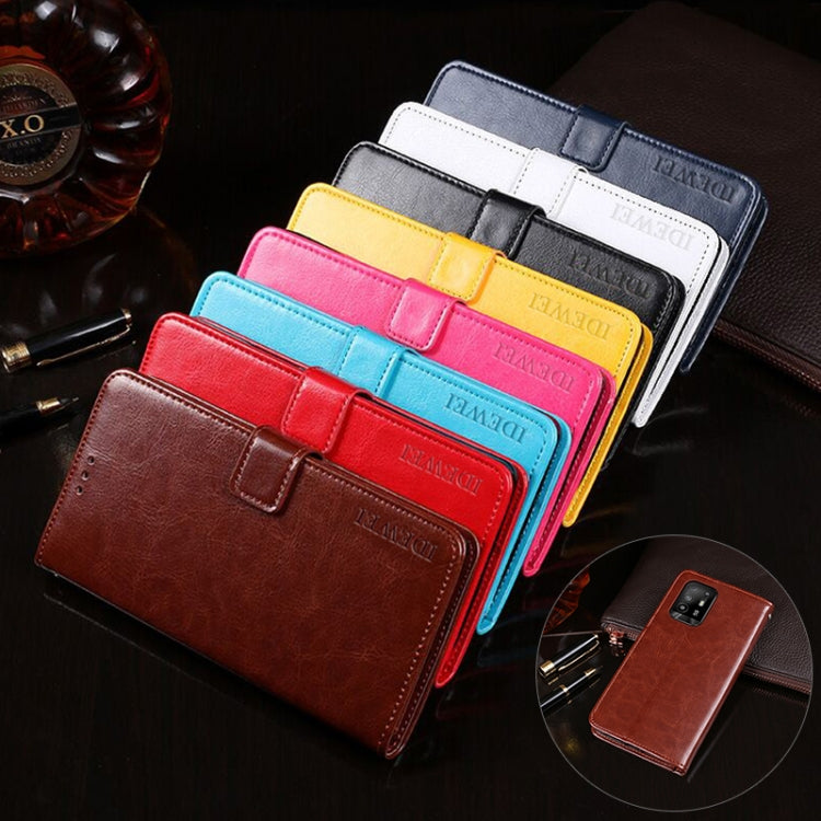 idewei Crazy Horse Texture Horizontal Flip Leather Case with Holder & Card Slots & Wallet, For OPPO A94 5G, For OPPO A95 5G, For OPPO Realme 8 5G