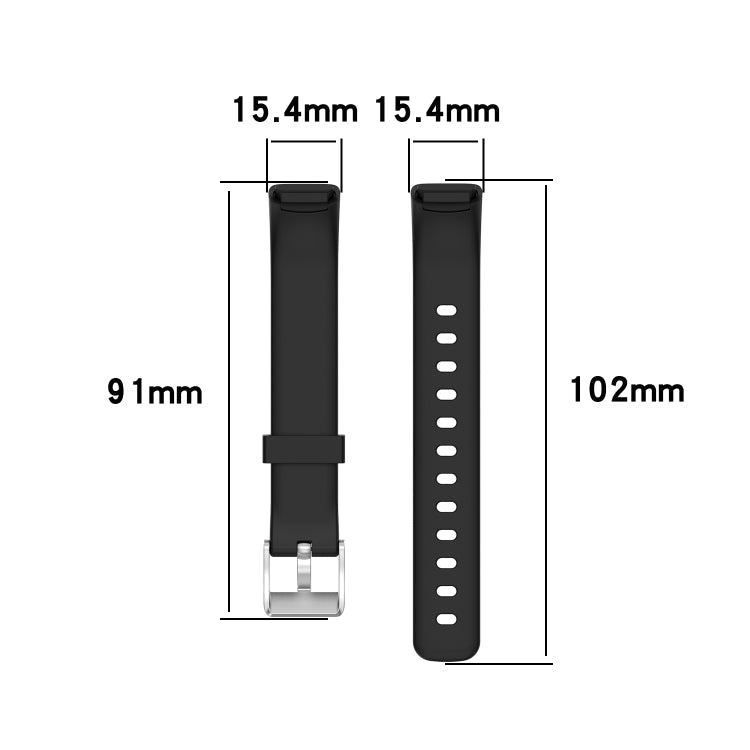 For Fitbit Luxe xDFind Silicone Watch Band, Size:S (Pine Needle Green), S