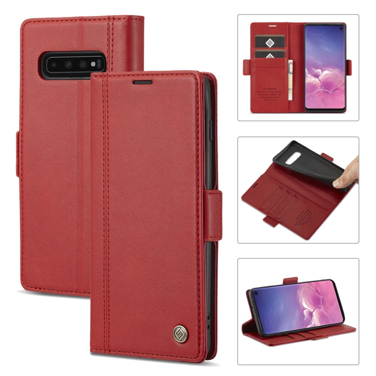 LC.IMEEKE Magnetic Buckle PU + TPU Horizontal Flip Leather Case with Holder & Card Slots & Wallet, For Samsung Galaxy S10, For Samsung Galaxy S10+, For Samsung Galaxy S20, For Samsung Galaxy S20+