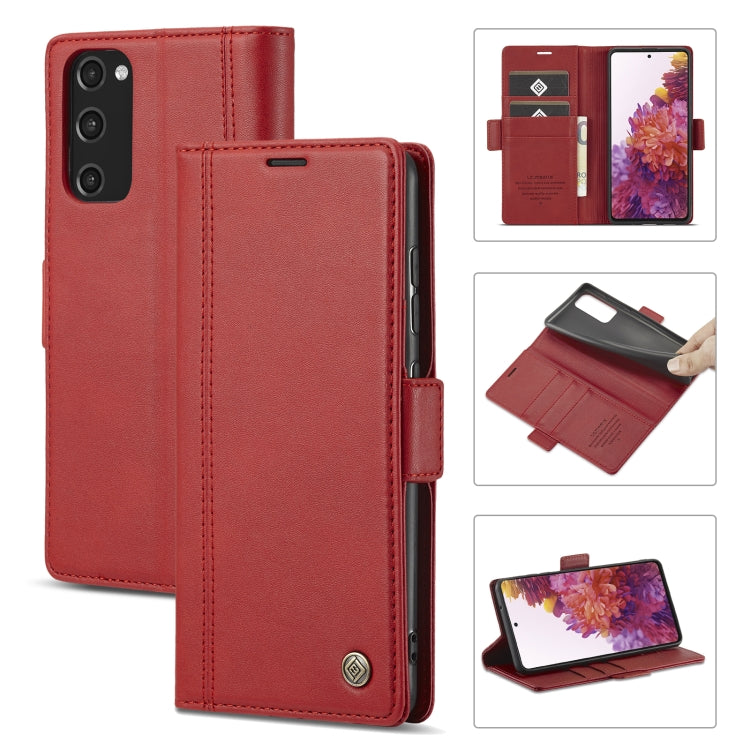 LC.IMEEKE Magnetic Buckle PU + TPU Horizontal Flip Leather Case with Holder & Card Slots & Wallet, For Samsung Galaxy S20 FE, For Samsung Galaxy S21 5G, For Samsung Galaxy S21+ 5G, For Samsung Galaxy S21 FE 5G
