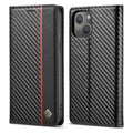 LC.IMEEKE Carbon Fiber PU + TPU Horizontal Flip Leather Case with Holder & Card Slot & Wallet, For iPhone 13 mini, For iPhone 13, For iPhone 13 Pro, For iPhone 13 Pro Max