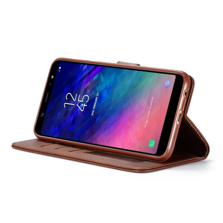 LC.IMEEKE Calf Texture Horizontal Flip Leather Case, with Holder & Card Slots & Wallet, For Galaxy A6 Plus (2018)