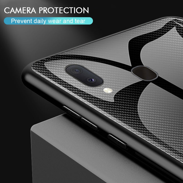 Texture Gradient Glass Protective Case, For Galaxy A20 / A30, For Galaxy A50, For Galaxy A80 / A90, For Galaxy Note 9