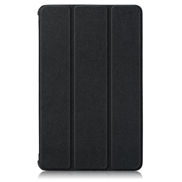 For Lenovo Tab M8 Custer Texture Horizontal Flip Smart TPU Leather Case with Three-folding Holder
