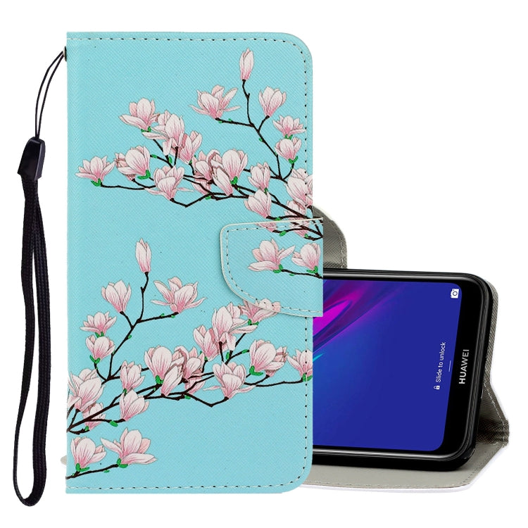 3D Colored Drawing Horizontal Flip PU Leather Case with Holder & Card Slots & Wallet, For Huawei Y5 2019