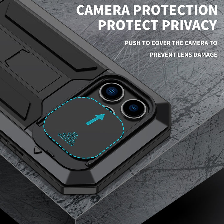 For iPhone 14 Pro R-JUST Shockproof Life Waterproof Dust-proof Case(Black)