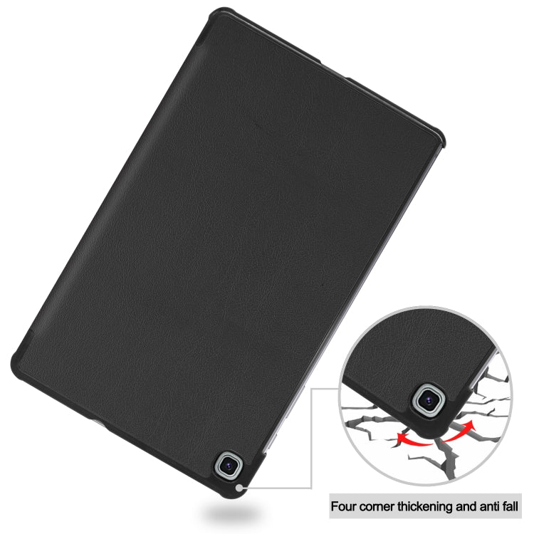 Custer Pattern Pure Color Horizontal Flip Leather Case with Three-folding Holder, For Galaxy Tab S6 Lite 10.4 inch, For Lenovo M10 Plus TB-X606F