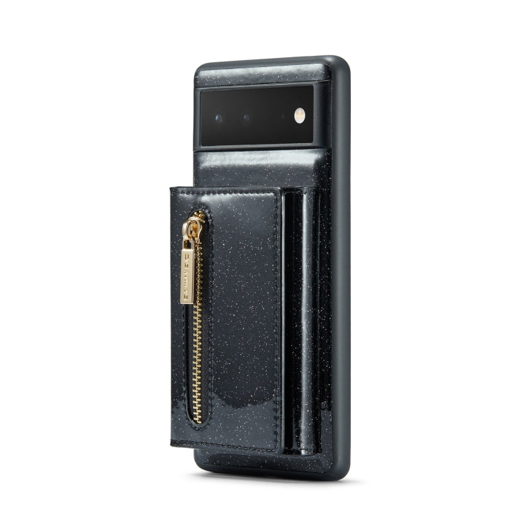 DG.MING M3 Series Glitter Powder Card Bag Leather Case, For Google Pixel 6, For Samsung Galaxy S20 FE, For iPhone 11 Pro, For Samsung Galaxy S21 5G, For iPhone 11 Pro Max, For Samsung Galaxy S21 Ultra 5G