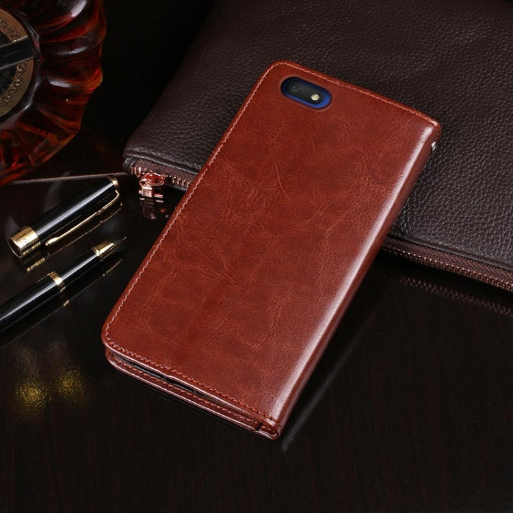 idewei Crazy Horse Texture Horizontal Flip Leather Case with Holder & Card Slots & Wallet, For Alcatel 1V 2019 No Fingerprint, For Wiko Y60
