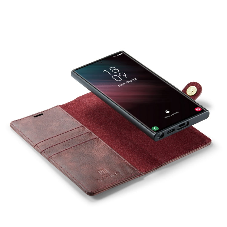 DG.MING Crazy Horse Texture Detachable Magnetic Leather Case, For Samsung Galaxy S23 Ultra 5G