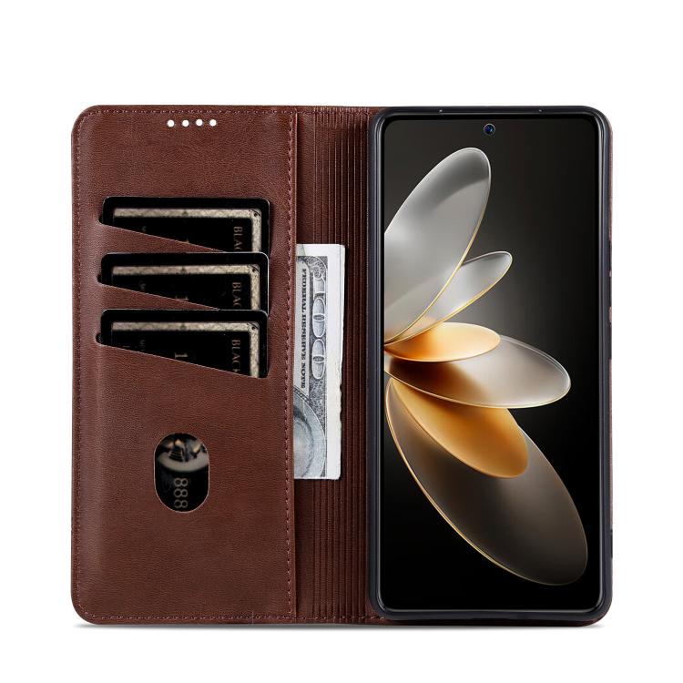 AZNS Magnetic Calf Texture Flip Leather Phone Case, For Honor X70 5G, For Honor 400 Pro 5G Global 160.8mm, For Honor Play 60, For Honor 400 Global 156.5mm