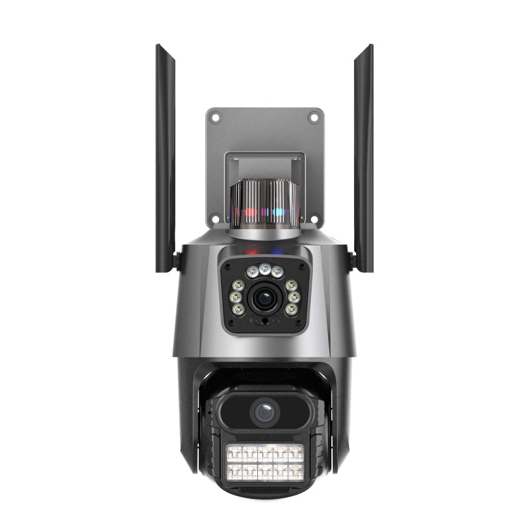 QX81 Humanoid Recognition AI Alarm WIFI Spherical Dual 2MP IP Camera, Plug:UK Plug