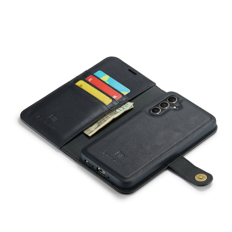 For Samsung Galaxy A54 5G DG.MING Crazy Horse Texture Detachable Magnetic Leather Case(Black)