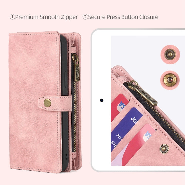 Zipper Wallet Magnetic Detachable Leather Phone Case, For Samsung Galaxy A22 5G, For Samsung Galaxy A32 5G, For Samsung Galaxy A32 4G, For Samsung Galaxy A33 5G, For Samsung Galaxy A42 5G, For Samsung Galaxy A50, For Samsung Galaxy A51 4G...