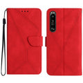 Stitching Embossed Leather Phone Case, For Sony Xperia 1 III, For Sony Xperia 1 IV, For Sony Xperia 1 V, For Sony Xperia 5 III