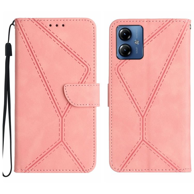 Stitching Embossed Leather Phone Case, For Motorola Moto G84, For Motorola Moto G54, For Motorola Edge 40 Neo, For Motorola Moto G14