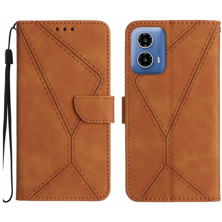 Stitching Embossed Leather Phone Case, For Motorola Moto G85 5G, For Motorola Edge 5G 2024, For Motorola Moto G Stylus 5G 2024, For Motorola Moto G04 / G24