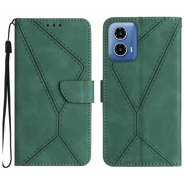 Stitching Embossed Leather Phone Case, For Motorola Moto G85 5G, For Motorola Edge 5G 2024, For Motorola Moto G Stylus 5G 2024, For Motorola Moto G04 / G24