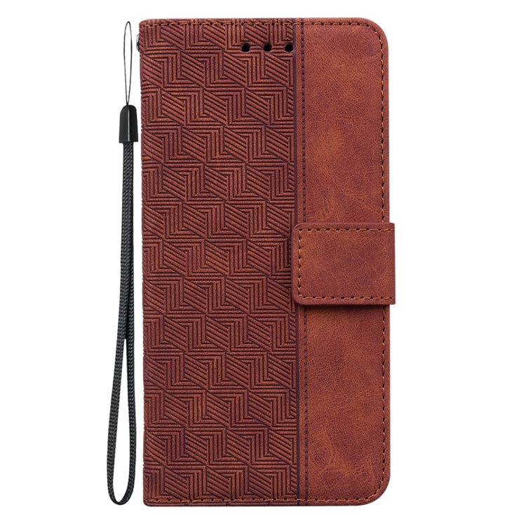 Geometric Embossed Leather Phone Case, For Tecno Spark 10 / Spark 10C