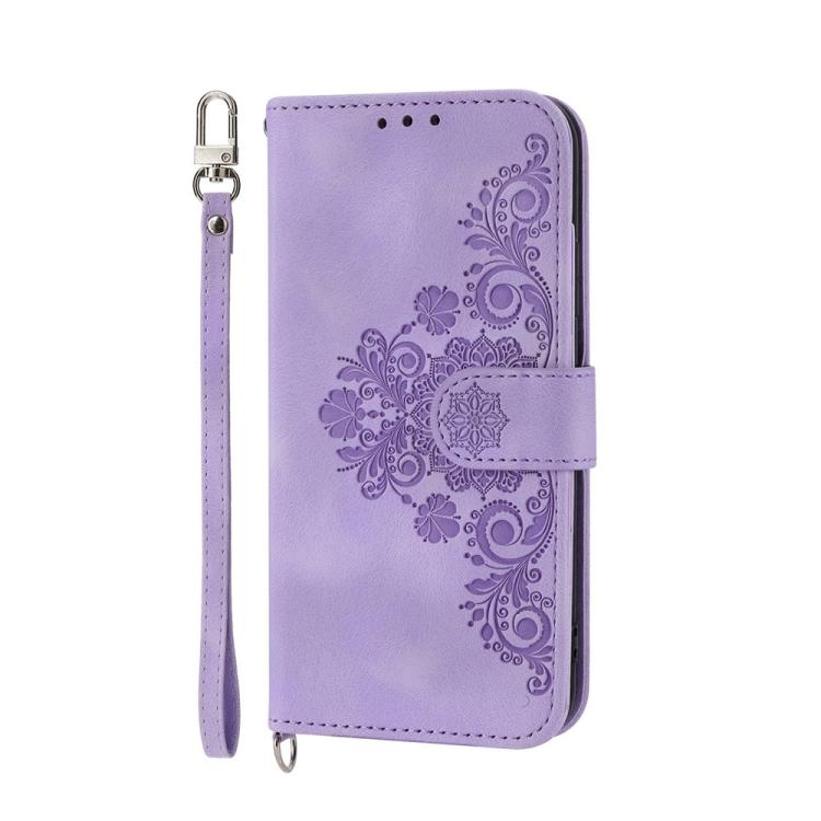 Skin Feel Flowers Embossed Wallet Leather Phone Case, For Honor 300 Pro / 300 Ultra, For Honor X60i, For Honor X6b, For Honor 200 Lite Global