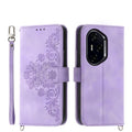 Skin Feel Flowers Embossed Wallet Leather Phone Case, For Honor 300 Pro / 300 Ultra, For Honor X60i, For Honor X6b, For Honor 200 Lite Global