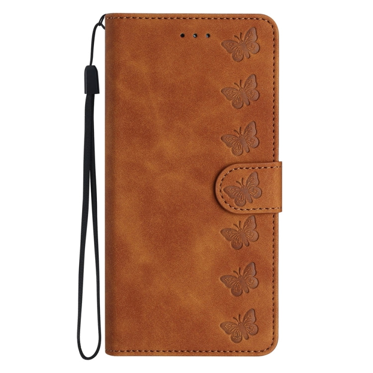 Seven Butterflies Embossed Leather Phone Case, For Motorola Moto E32, For Motorola Moto G52, For Motorola Moto G22, For Motorola Moto E20