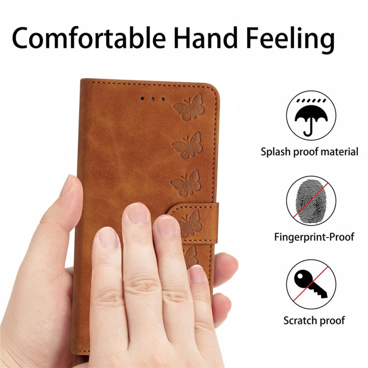 Seven Butterflies Embossed Leather Phone Case, For Motorola Moto G73, For Motorola Moto E22, For Motorola Moto G42, For Motorola Moto G62
