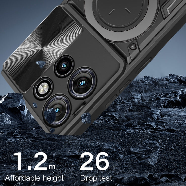 CD Texture Sliding Camshield Magnetic Holder Phone Case, For Motorola Edge 50 Neo, For Motorola Moto G85, For Motorola Edge 50 Pro Global, For Motorola Moto G24 Power