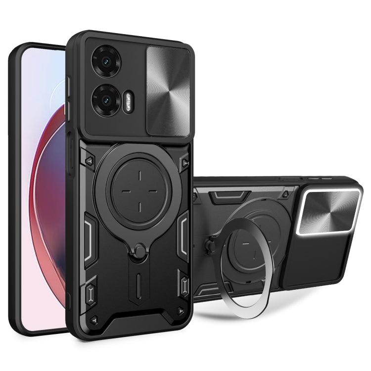 CD Texture Sliding Camshield Magnetic Holder Phone Case, For Motorola Moto G 2025, For Motorola Moto G75 5G, For Motorola Moto G35, For Motorola Moto G55