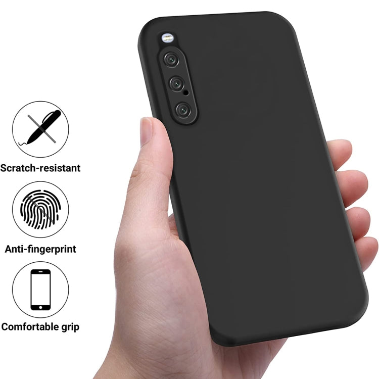 Solid Color Liquid Silicone Dropproof Full Coverage Phone Case, For Sony Xperia 10 V