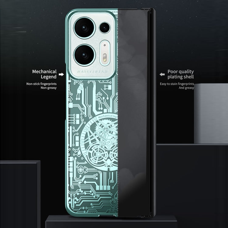 For OPPO Find N2 Mechanical Legend Integrated Electroplating All-inclusive Phone Case(Blue)