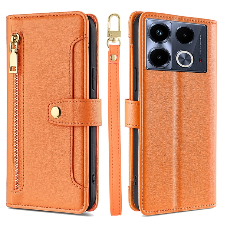 Sheep Texture Cross-body Zipper Wallet Leather Phone Case, For Infinix Note 40 Pro 4G, For Infinix Note 40 Pro 5G, For Infinix Note 40 4G, For Infinix Hot 40i