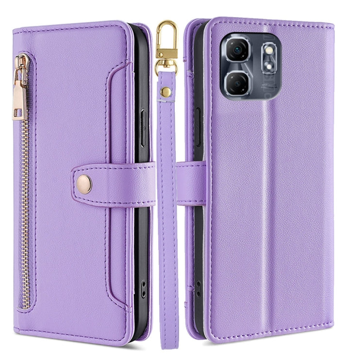 Sheep Texture Cross-body Zipper Wallet Leather Phone Case, For Infinix Note 50x 5G, For Infinix Note 50 Pro+ 5G, For Infinix Note 50 4G, For Infinix Hot 50i 4G