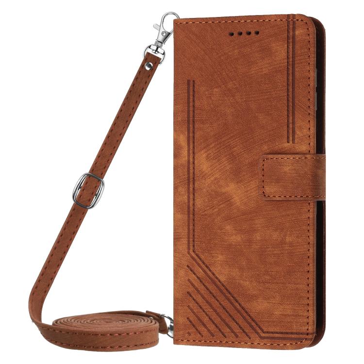 Skin Feel Stripe Pattern Leather Phone Case with Lanyard, For Infinix Smart 10 4G, For Infinix GT 30 Pro, For Infinix Note 50s, For Infinix Note 50x