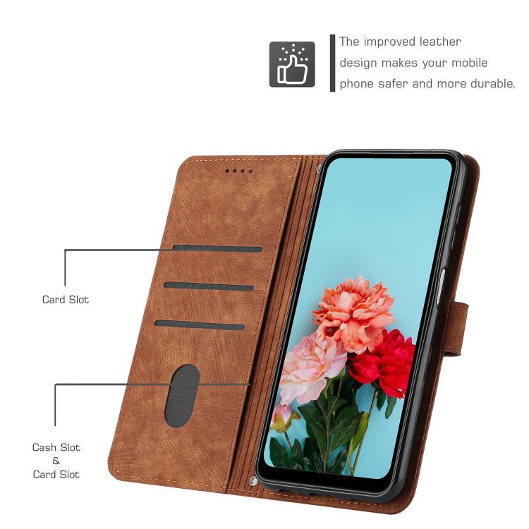 Skin Feel Stripe Pattern Leather Phone Case with Lanyard, For Infinix Smart 10 4G, For Infinix GT 30 Pro, For Infinix Note 50s, For Infinix Note 50x