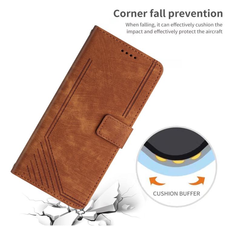 Skin Feel Stripe Pattern Leather Phone Case with Lanyard, For Infinix Smart 10 4G, For Infinix GT 30 Pro, For Infinix Note 50s, For Infinix Note 50x