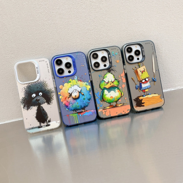 Animal Pattern Oil Painting Series PC + TPU Phone Case, For iPhone 15 Pro