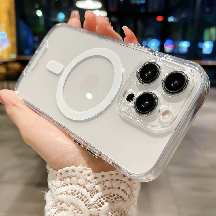 For iPhone 15 Pro Space MagSafe Acrylic Hybrid TPU Phone Case(Transparent)