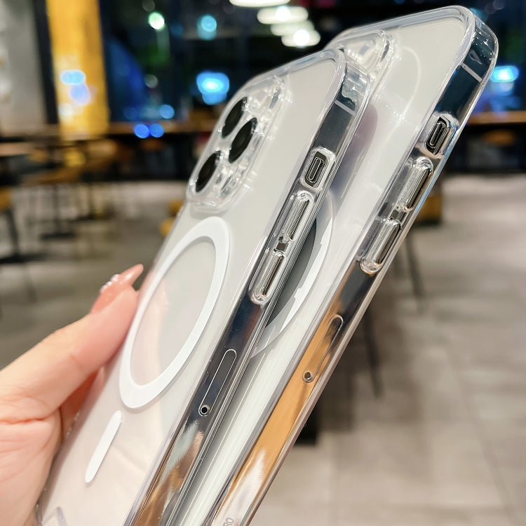 For iPhone 15 Pro Space MagSafe Acrylic Hybrid TPU Phone Case(Transparent)